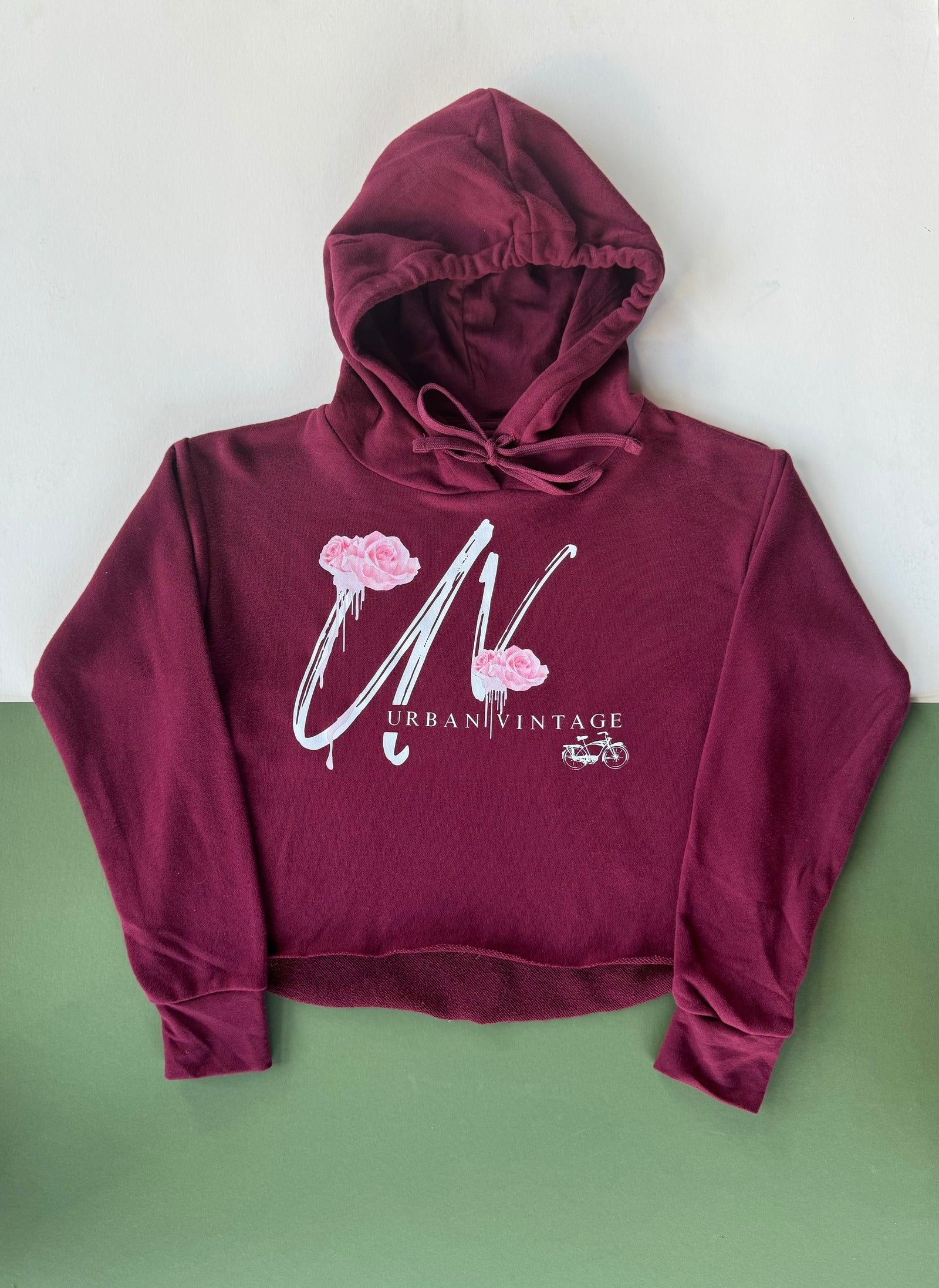 UV Floral Cropped Hoodie