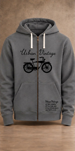 80's Unisex Zip Hoodie - Gray