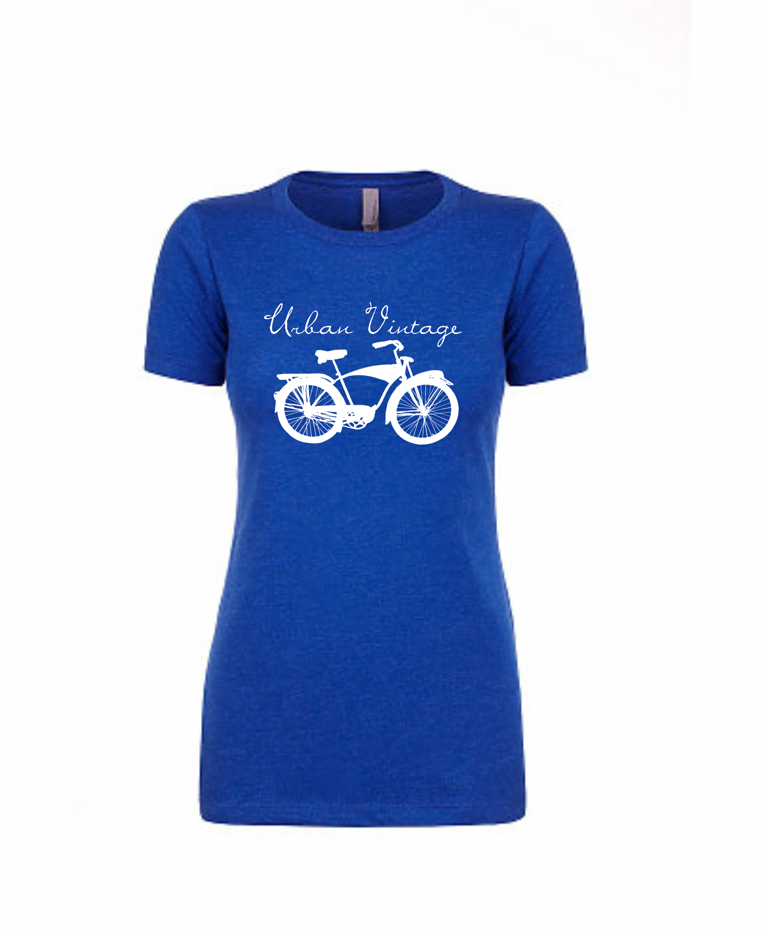 Ladies Vintage Original Logo Tee-Royal Blue/White