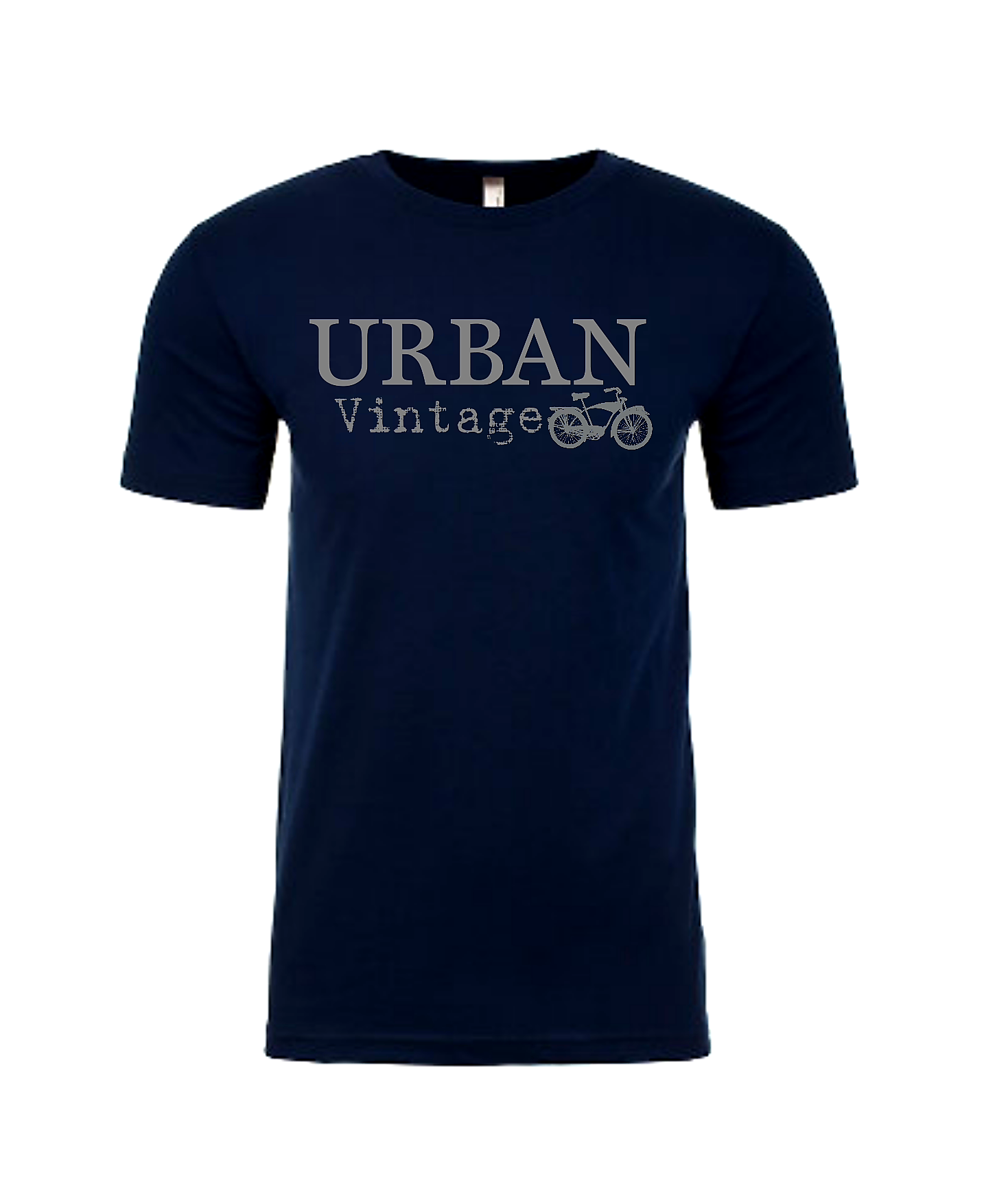 Urban Vintage Basic Tee-Navy/Gray