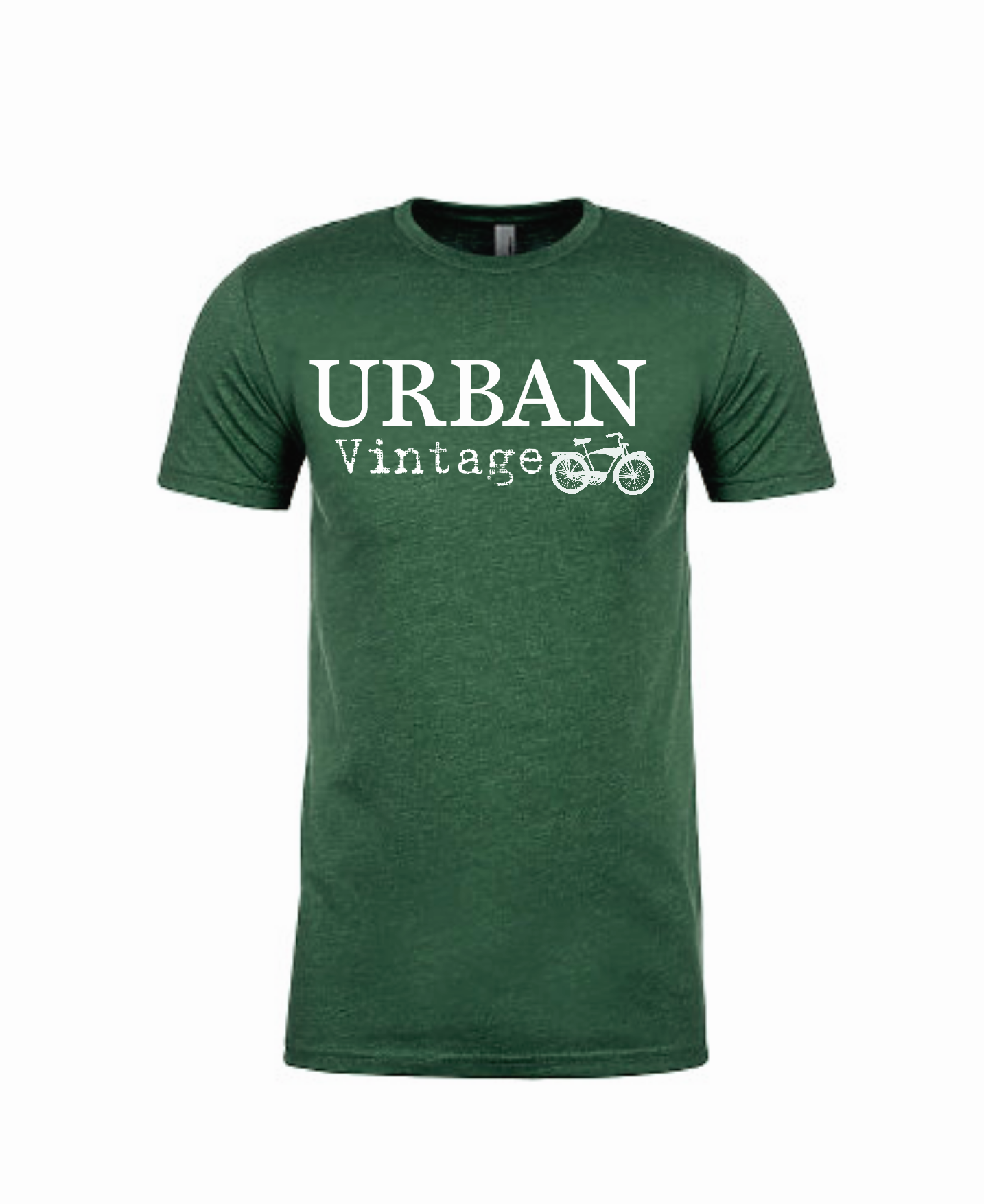 Urban Vintage Basic Tee-Hunter Green/White