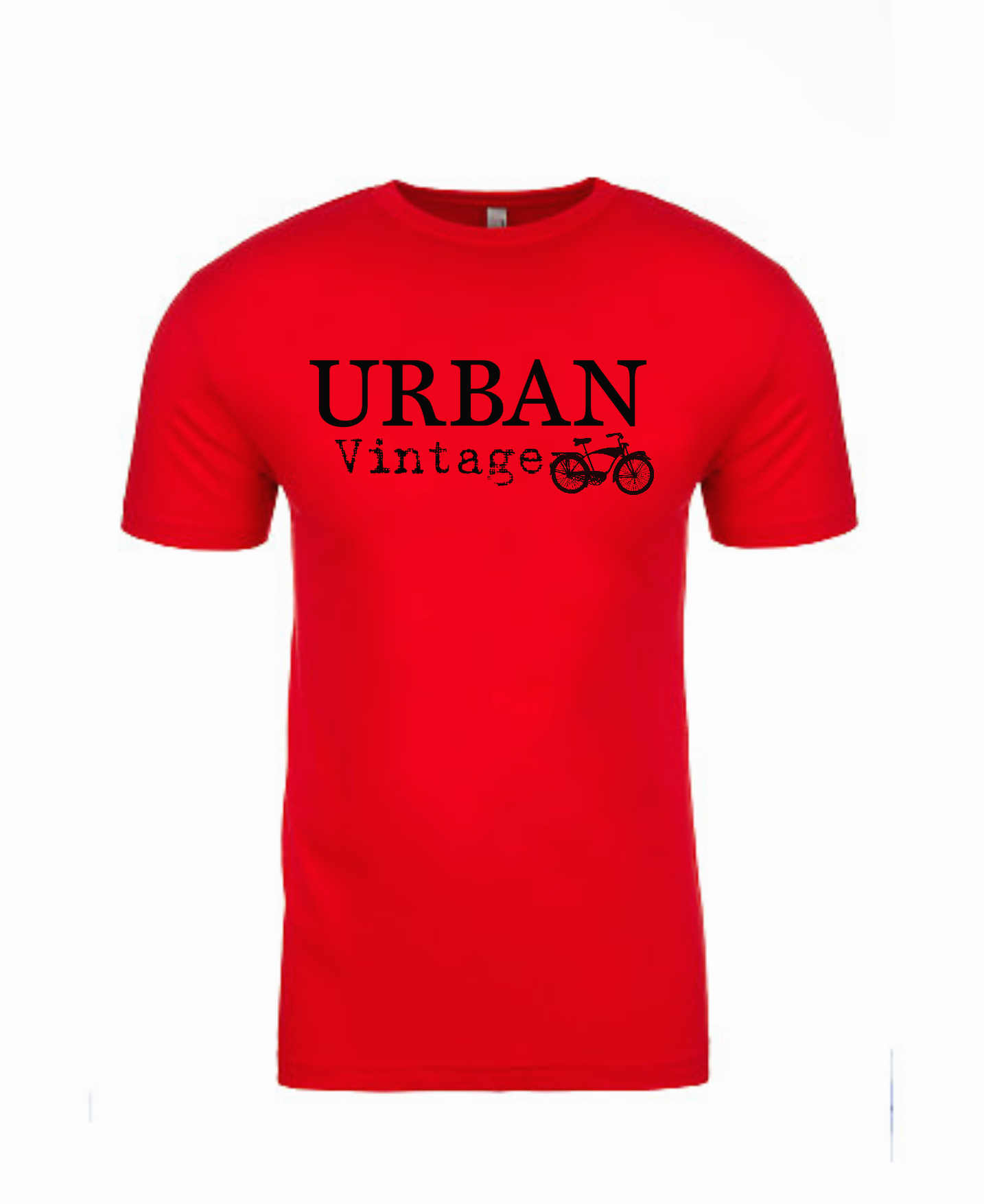 Urban Vintage Basic Tee-Red/Black